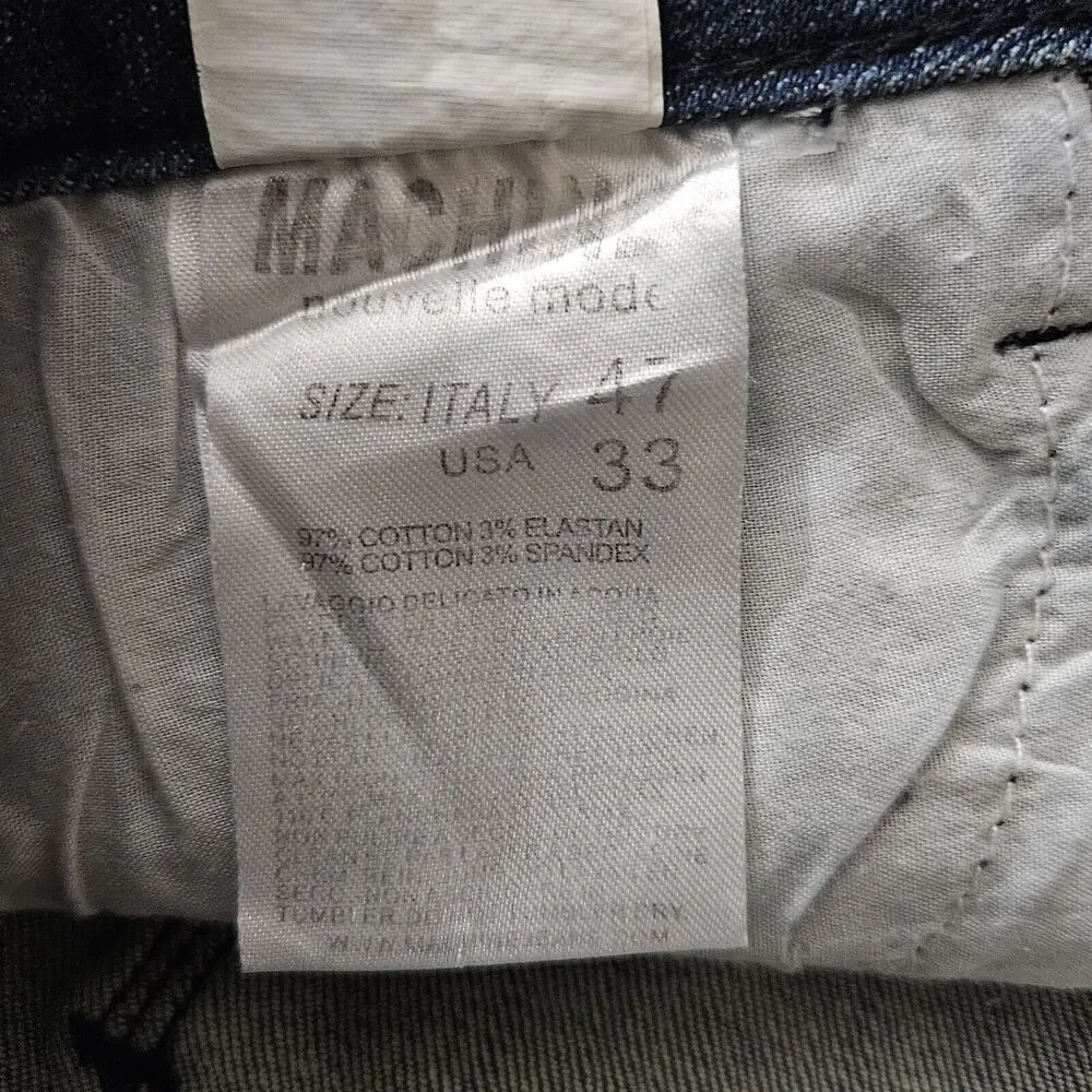 Machine Nouvelle Mode Jeans Size 15 Stretch Straight Leg Blue Distress Bling Y2K - Picture 5 of 12